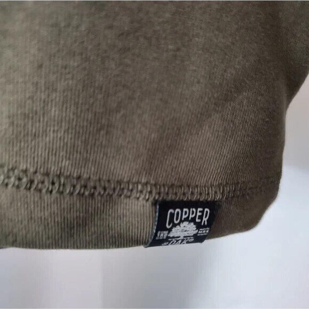 Copper & Oak Supply Olive Long Sleeve Cotton Blend Henley T-Shirt Men's XXL - Picture 9 of 10